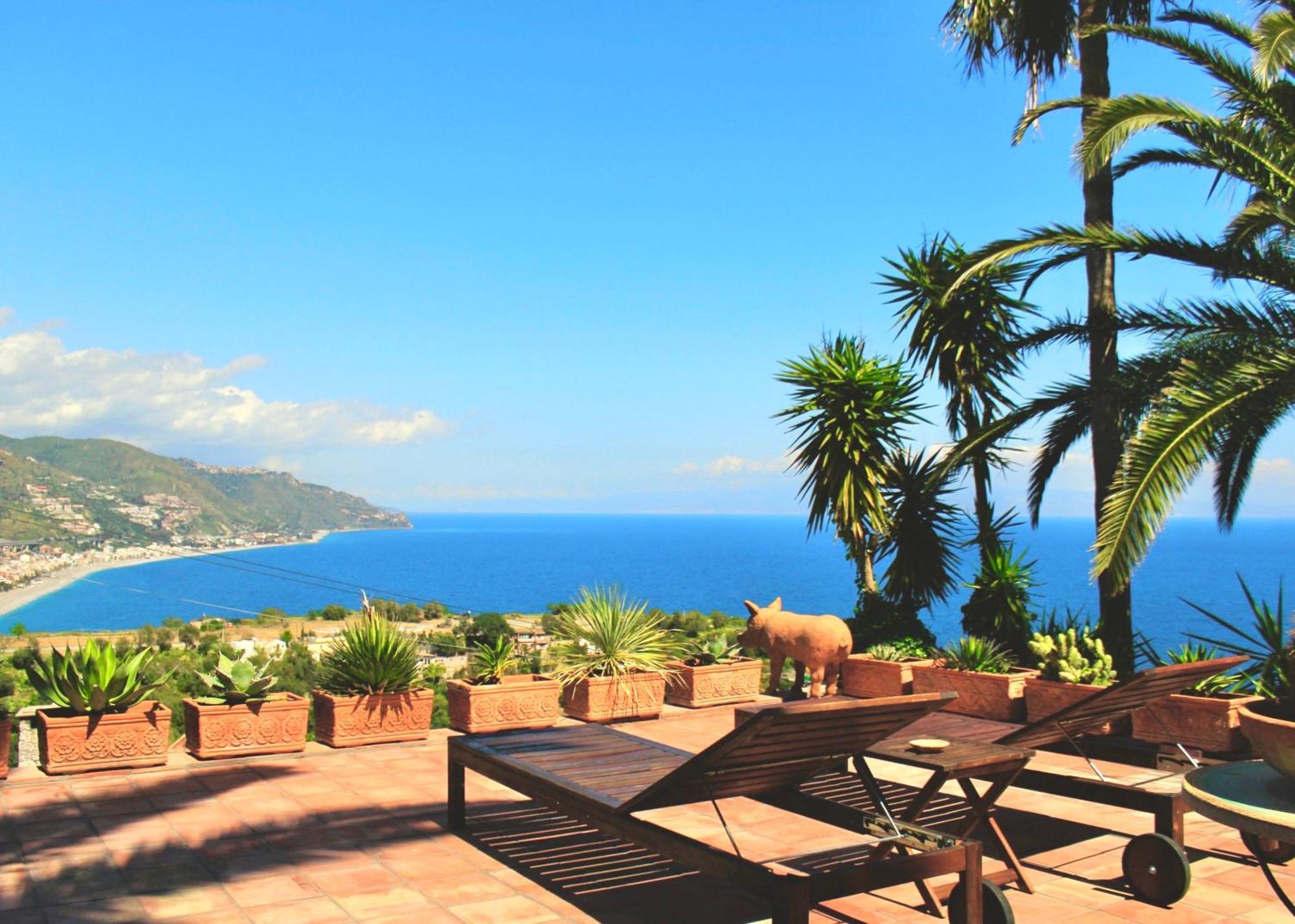 Villa Lou Taormina Private Villa With Panoramic Sea View Pool Exterior photo