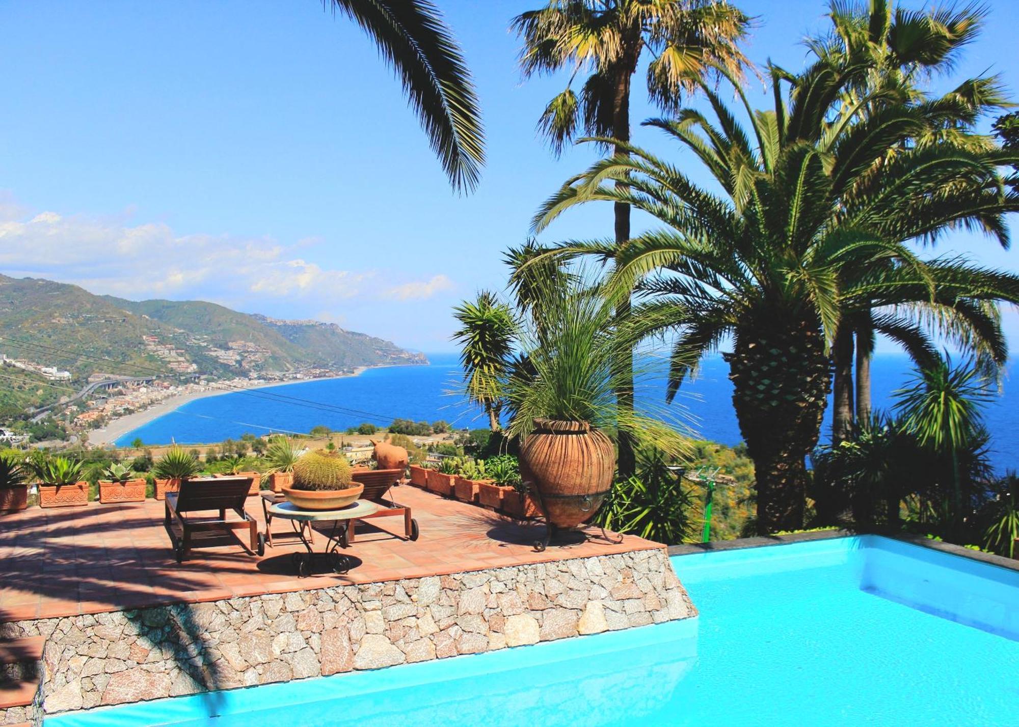 Villa Lou Taormina Private Villa With Panoramic Sea View Pool Exterior photo